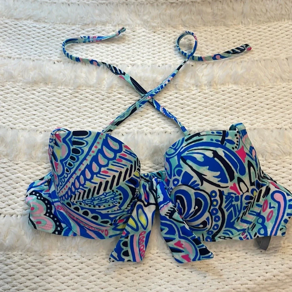 Aerie Bikini swimsuit top blue underwire 34B